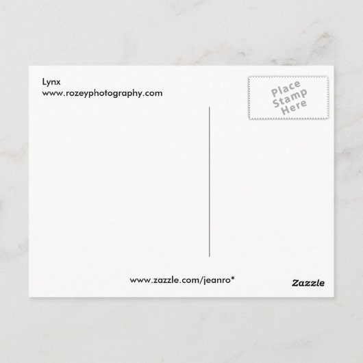 Lynx Briefkaart (Achterkant)