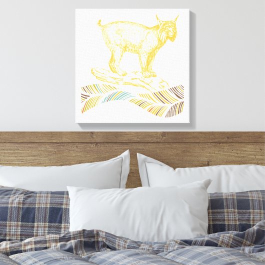 Lynx Canvas Afdruk (Insitu (Slaapkamer))