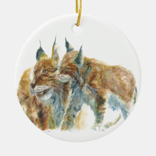 Lynx design keramisch ornament (Voorkant)