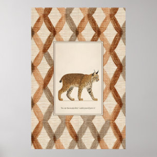 Lynx Dieren Illustratie Poster Wilde Kat Kunstprin