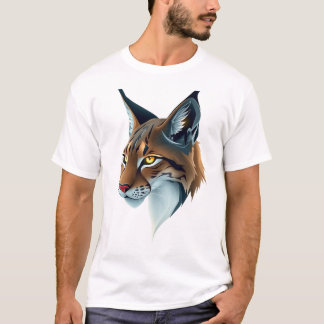 Lynx Face Art - zwevende illustratie T-shirt