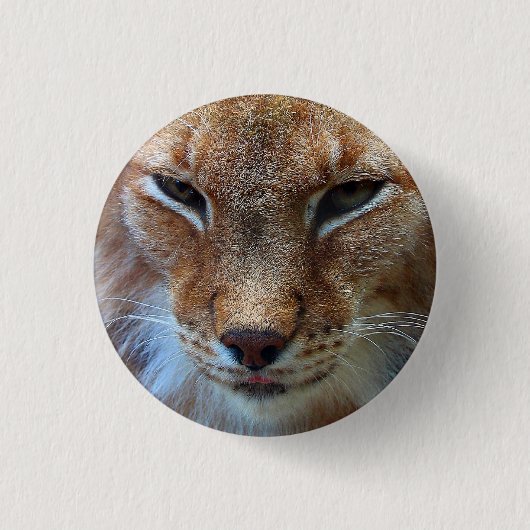 Lynx Face - Badge Ronde Button 3,2 Cm (Voorkant)