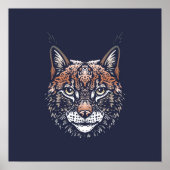 Lynx | Forest Animal Lynx Wall Print (Voorkant)
