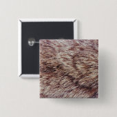 Lynx fur vierkante button 5,1 cm (Voorkant /achterkant)
