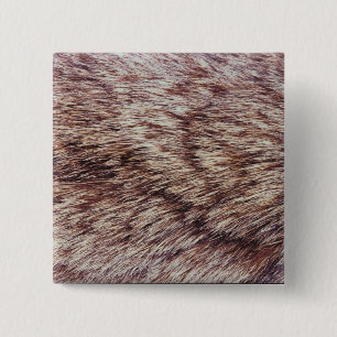 Lynx fur vierkante button 5,1 cm