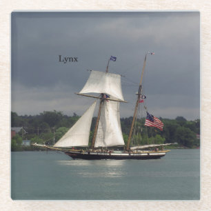 Lynx glazen onderzetter