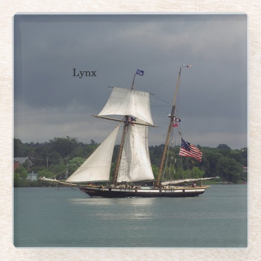 Lynx glazen onderzetter (Voorkant)