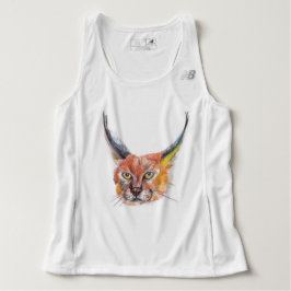 Lynx hardloop tanktop, Wit T-shirt