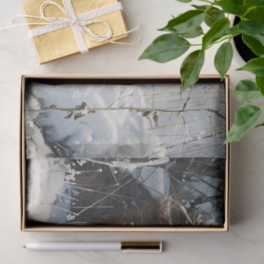 Lynx in de sneeuw decoupage tissuepapier (Geschenk)