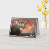 Lynx in een verlichtingsstorm kaart (Gele Bloem)