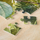 Lynx in het weelderige groene bos legpuzzel (Zijkant)