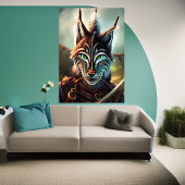 Lynx in wandelkleding | AI Art Poster