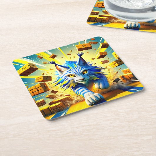 Lynx Kartonnen Onderzetters (Schuin)