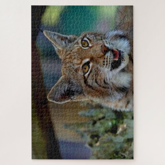 lynx kattenpuzzel legpuzzel (Verticaal)