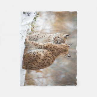 Lynx love Blanket Fleece Deken