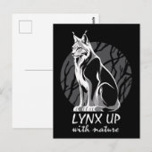 Lynx met Natuur Briefkaart (Voorkant / Achterkant)