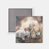 Lynx Moon Art Magnet (Voorkant / Achterkant)