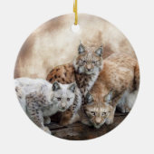 Lynx Moon Holiday Ornament (Achterkant)
