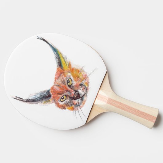 Lynx Ping Pong peddel, rood rubber achterkant Tafeltennisbatje (Zijkant)