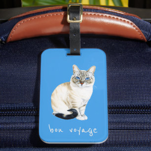 Lynx Point Siamese Cat Bagagelabel