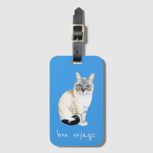 Lynx Point Siamese Cat Bagagelabel (Voorkant (verticaal))