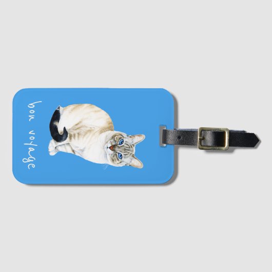 Lynx Point Siamese Cat Bagagelabel (Voorkant (horizontaal))