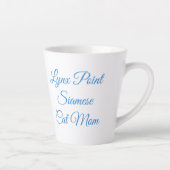 Lynx Point Siamese Cat Parent - Gepersonaliseerd Latte Mok (Rechts)
