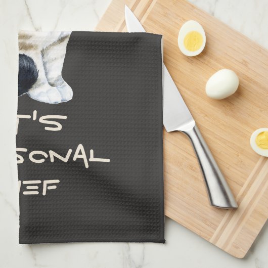 Lynx Point Siamese Cat Personal Chef  Theedoek (Quarter Fold)