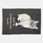 Lynx Point Siamese Cat Personal Chef  Theedoek (Horizontaal)