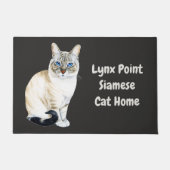 Lynx Point Siamese Cat Personalizeerd Deurmat (Voorkant)