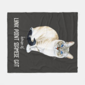 Lynx Point Siamese Cat Personalizeerd Fleece Deken (Voorkant (Horizontaal))