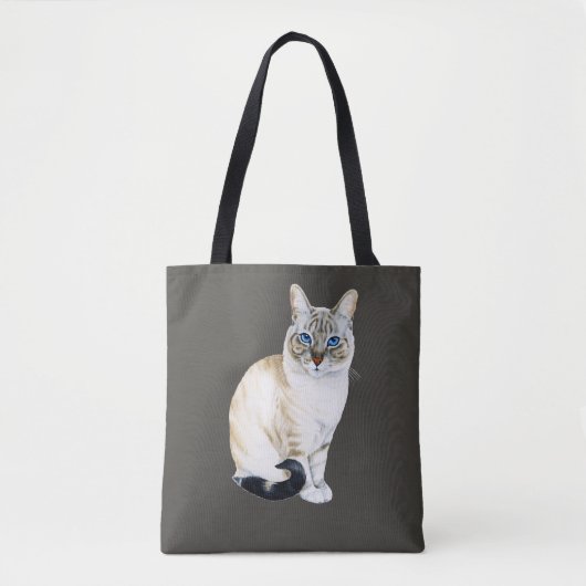 Lynx Point Siamese Cat Personalizeerd Tote Bag (Voorkant)