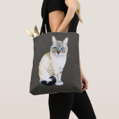 Lynx Point Siamese Cat Personalizeerd Tote Bag (Dichtbij)