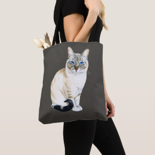 Lynx Point Siamese Cat Personalizeerd Tote Bag