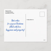 Lynx Point Siamese Cat Persoonlijke kerstmis Feestdagenkaart (Achterkant)