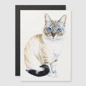 Lynx Point Siamese Kat Magnetische Kaart (Voorkant / Achterkant)