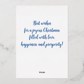 Lynx Point Siamese Kat Persoonlijke Kerstmis Folie Feestdagenkaart (Achterkant)