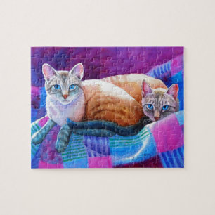 Lynx Point Siamese-katten Legpuzzel