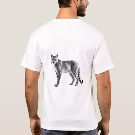 Lynx Power op wit T-shirt (Achterkant)