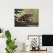 Lynx-schilderij - poster (Thuiskantoor)