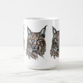 Lynx – Spirit Animal, Waterverf Totem Joga Gids Koffiemok (Center)
