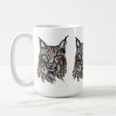 Lynx – Spirit Animal, Waterverf Totem Joga Gids Koffiemok (Links)