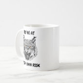 Lynx-waarschuwing Koffiemok (Voorkant links)