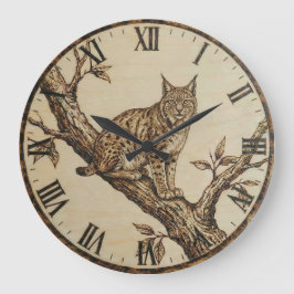 Lynx Wall Clock Grote Klok
