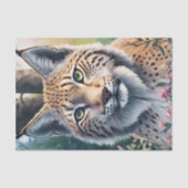 Lynx Waterverf Forest Art Tissuepapier (Voorkant)