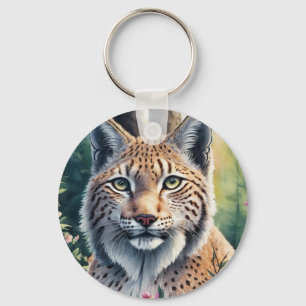 Lynx Waterverf Kunst Schilderen Sleutelhanger