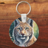 Lynx Waterverf Kunst Schilderen Sleutelhanger (Achterkant)