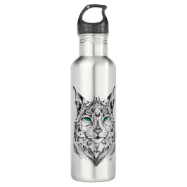 Lynx Wild Animal Natuur Illustratie Art Tattoo Waterfles