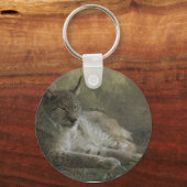 Lynx wild animal uit Noord-Amerika Sleutelhanger (Voorkant)