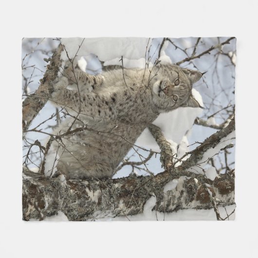 Lynx Wild Cat Fleece Blanket (Voorkant (Horizontaal))